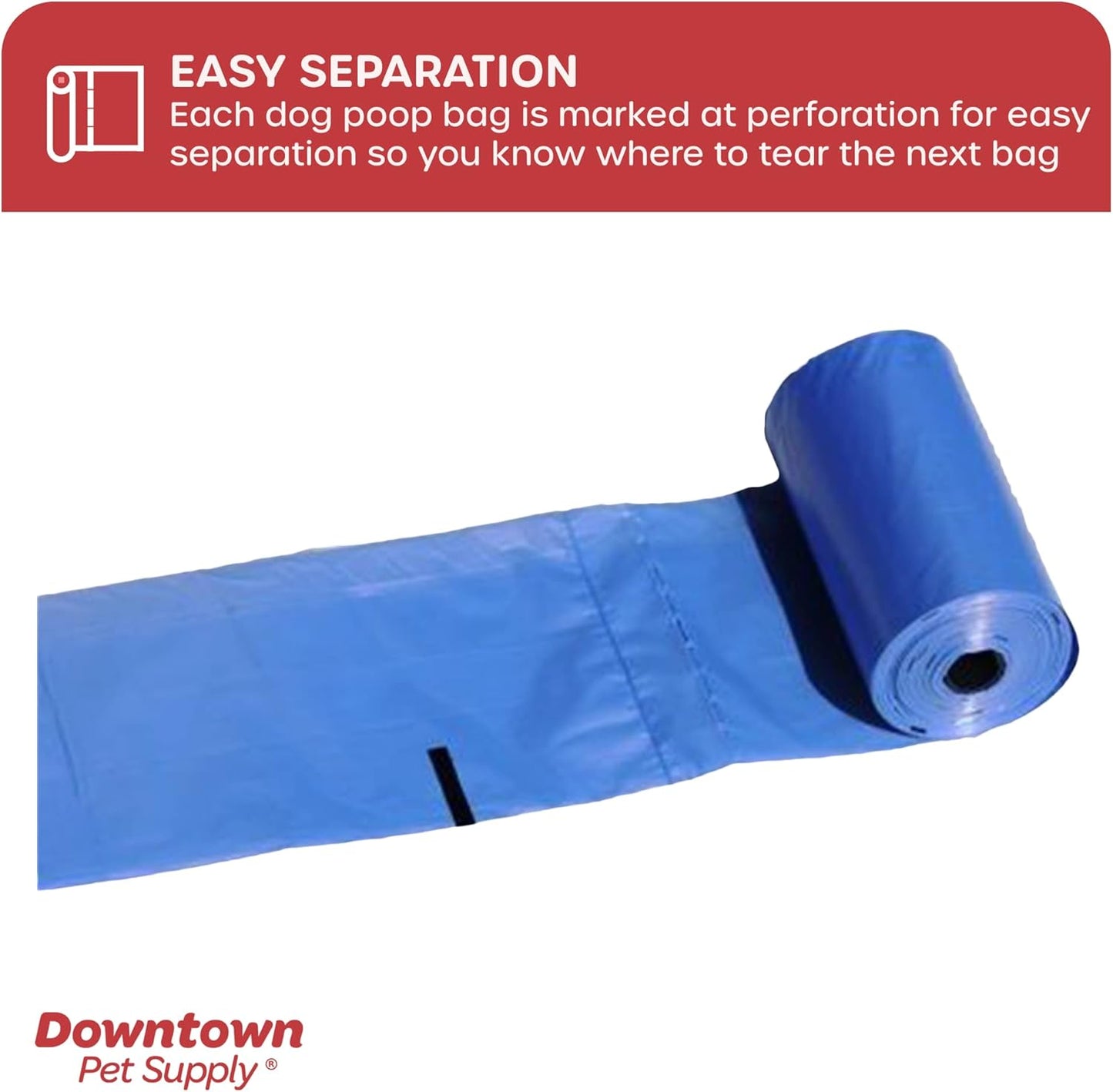 Dog Pet Waste Bags with Two Free Leash Clips and Dispensers, 2200 Bags, Blue