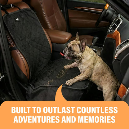 Dog Car Seat Cover, Waterproof Front Seat Protector for SUV Truck Sedan, Pet Safety Travel Comfort System with Universal Fit, Grey