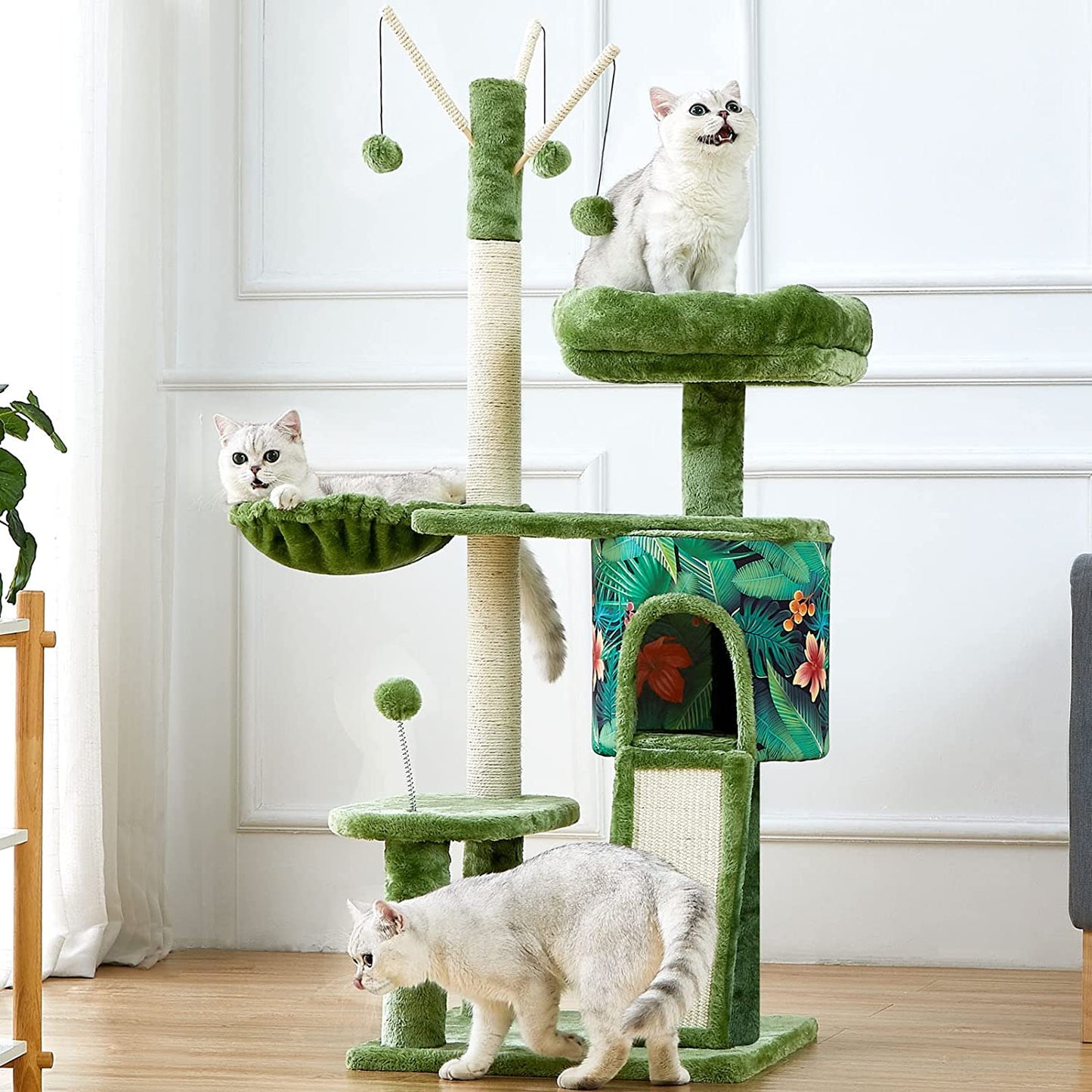 Cat Tree 53" Multi-Level Cat Tower
