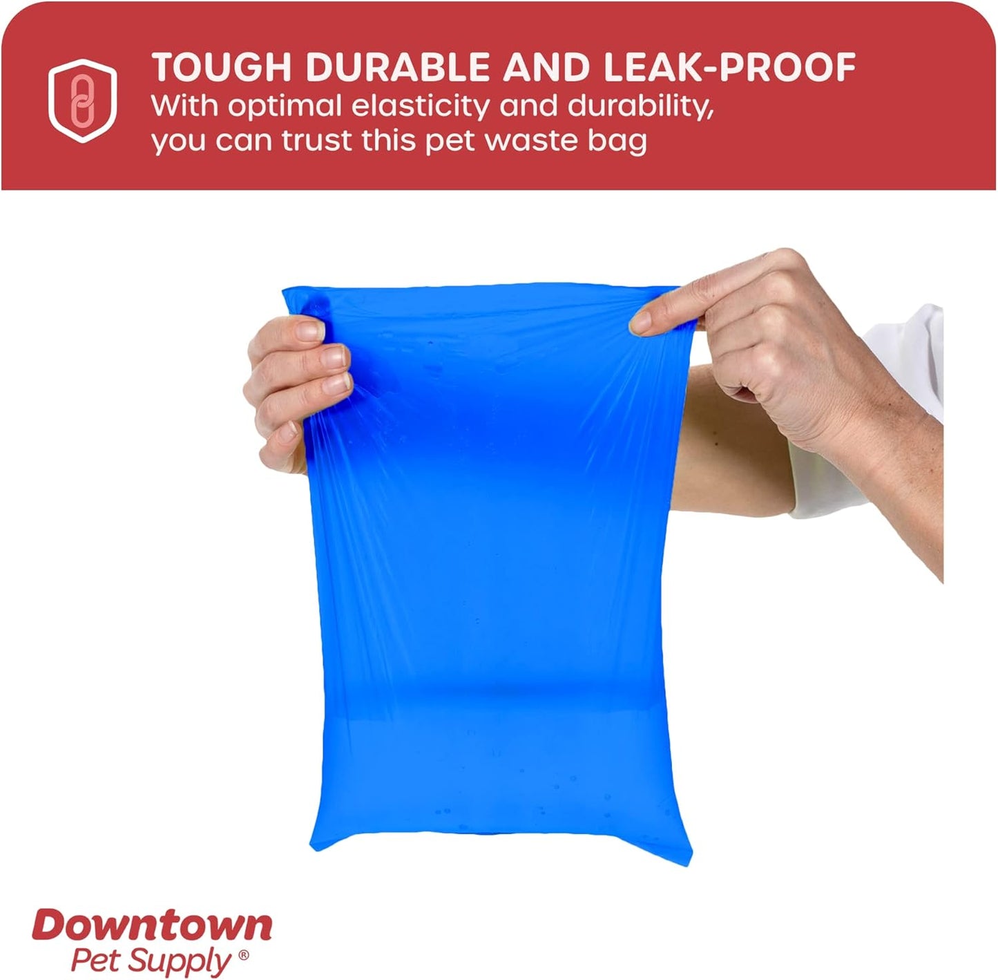 Dog Pet Waste Bags with Two Free Leash Clips and Dispensers, 2200 Bags, Blue