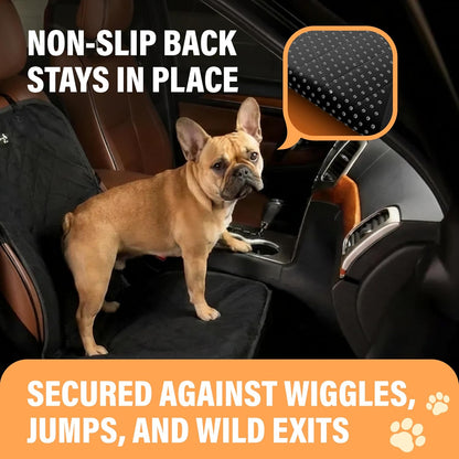Dog Car Seat Cover, Waterproof Front Seat Protector for SUV Truck Sedan, Pet Safety Travel Comfort System with Universal Fit, Grey